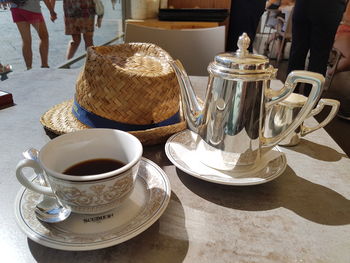 Close-up of food on table