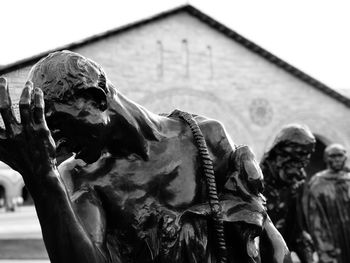 Close-up of statue against sky