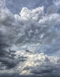 Low angle view of cloudy sky