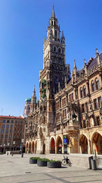 Exterior of historic building against clear sky