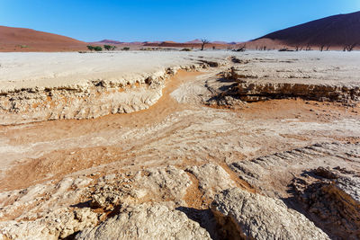 Scenic view of desert against sky