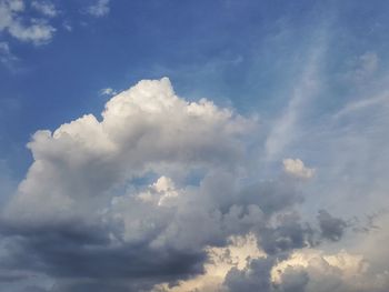 Low angle view of clouds in sky