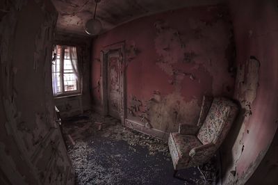 Interior of abandoned building