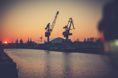 Cranes at commercial dock