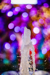 Close-up of illuminated christmas lights