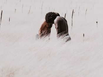 Children playing in water