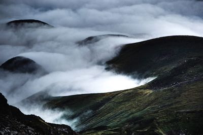 Low angle view of mountain against sky