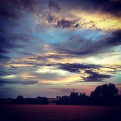 Scenic view of landscape against cloudy sky