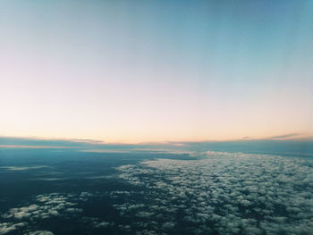 Aerial view of landscape against clear sky