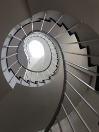 Low angle view of spiral staircase