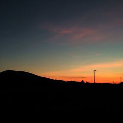 Scenic shot of silhouette landscape against sky