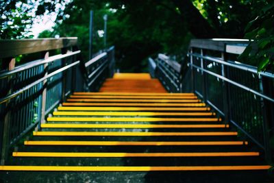 Staircase of yellow bridge