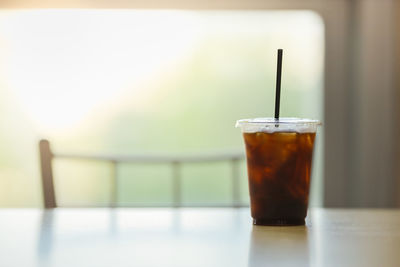 Close-up of drink on table