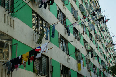 Low angle view of buildings in city