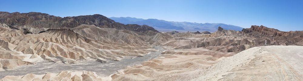 Panoramic view of rocky mountains against sky