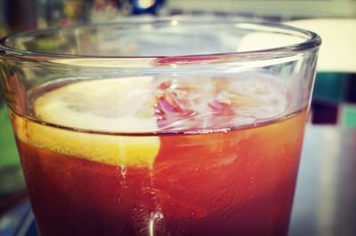 Close-up of drink on table