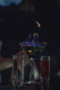 Barman making cocktail