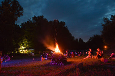 Group of people at night