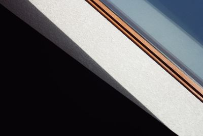 View of built structure against black background