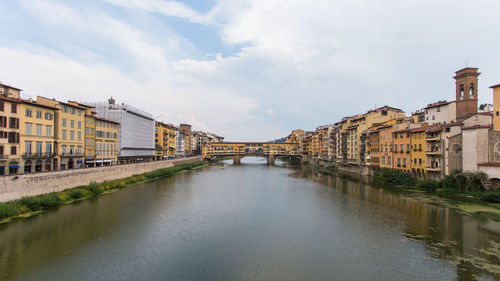 View of canal along buildings