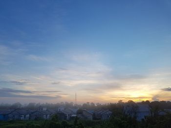 Scenic view of dramatic sky during sunset