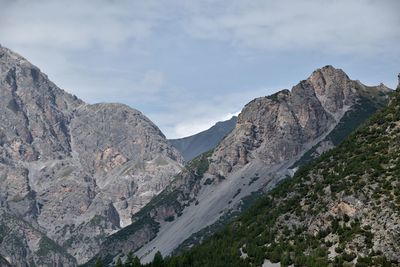 Scenic view of rocky mountains against sky