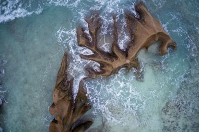 High angle view of beach