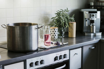 View of kitchen counter at home