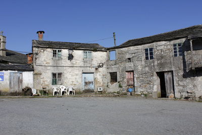 Built structure against clear blue sky