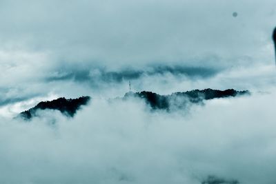 Panoramic view of mountains against sky