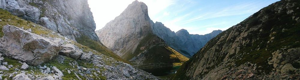 Scenic view of rocky mountains