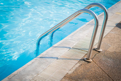 High angle view of swimming pool