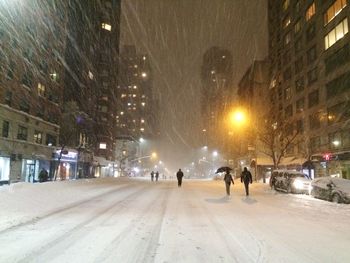 Road in city at night