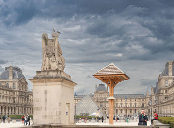Low angle view of historic building against sky