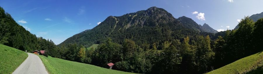 Panoramic view of mountains against sky