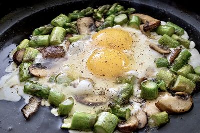 Close-up of food on table