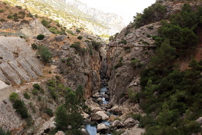 High angle view of mountains