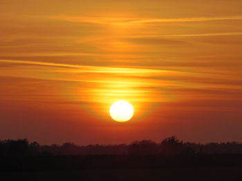 Scenic view of landscape at sunset