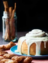 Close-up of breakfast served on table