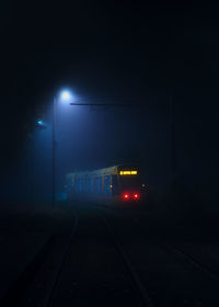 Empty road at night