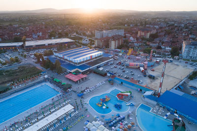 High angle view of a city