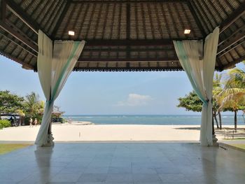 View of swimming pool at beach