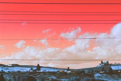 Scenic view of snow against sky