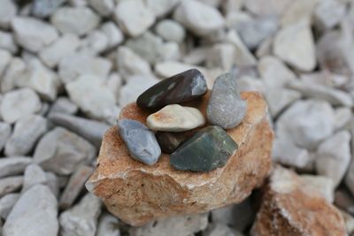 Stack of stones on ground