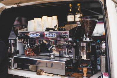 View of coffee in cafe