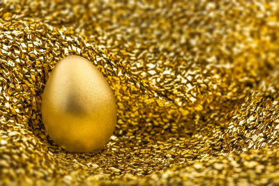 Close-up of golden egg