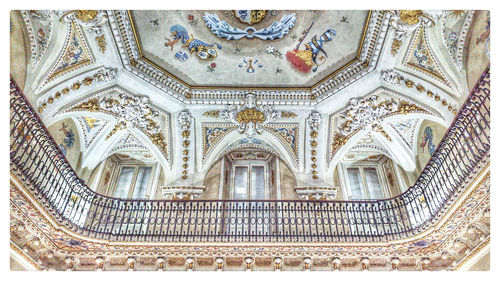 Close-up of ceiling of historical building