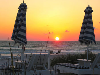 Scenic view of sea during sunset