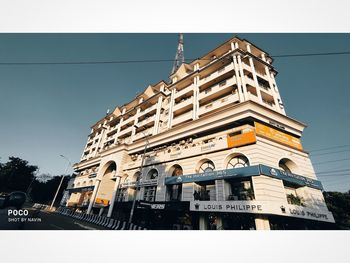 Low angle view of historic building against clear sky