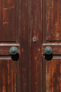 Full frame shot of wooden door